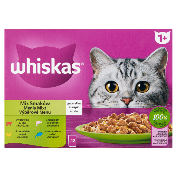 WHISKAS alut 12-pack hal-hús mix 12*85g