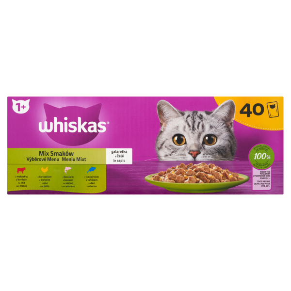 WHISKAS alut 40-pack hal-hús mix 40*85g