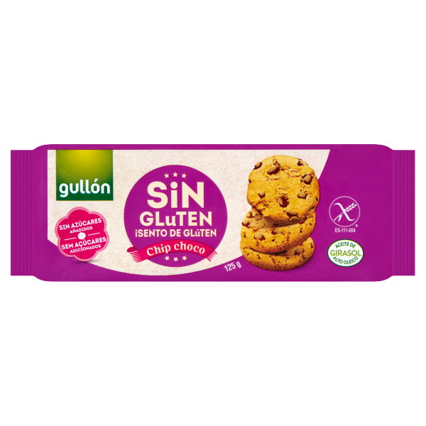 Gullon Chip Choco Glut.m. keksz 125g /12/
