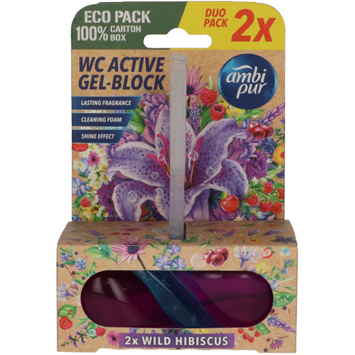 Ambi Pur wc block 2x45g Wild Hibiskus
