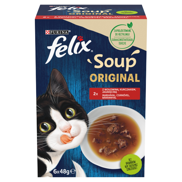 FELIX Soup Or.Ház.Vál.nedv.macska 6x48g