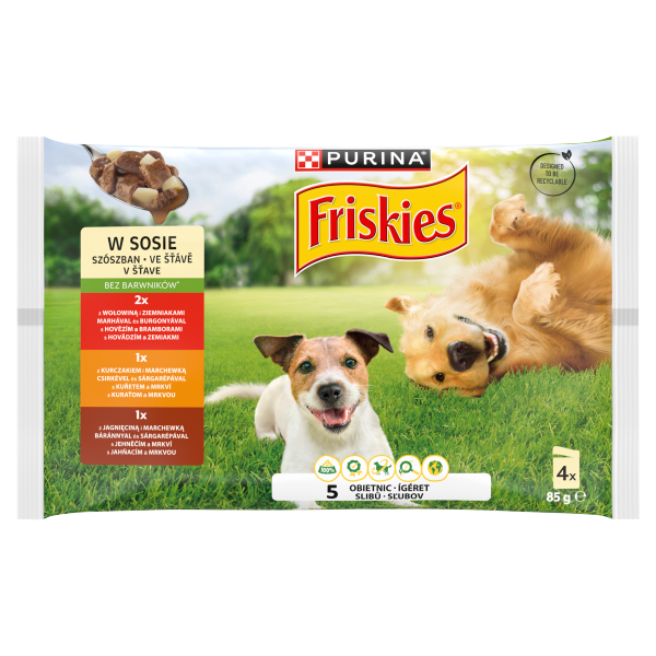 FRISKIES szószos nedves kutya 4x85g