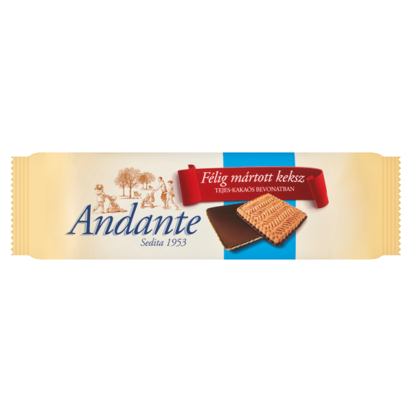 Andante félig mártott keksz tej 100g