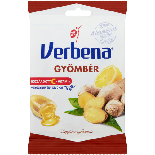 Verbena töltött cukorka Gyömbér 60g /20/