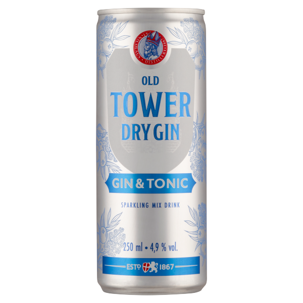 Old Tower Gin & Tonic 0.25 L dobozos DRS