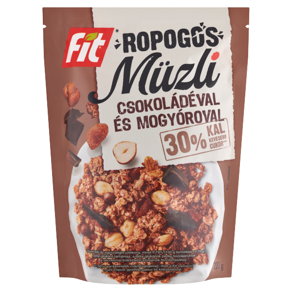 Fit reggeli ropogós müzli 200g csokoládé-mogyoró