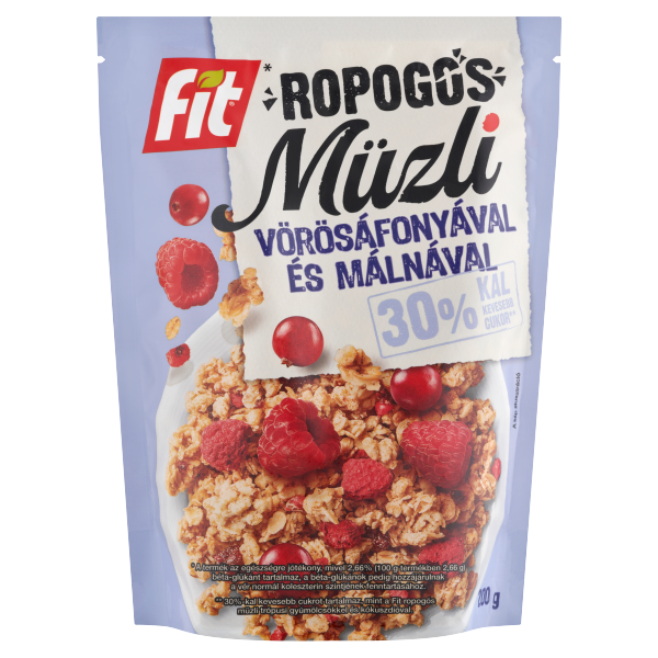 Fit reggeli ropogós müzli 200g málna-vörösáfonya