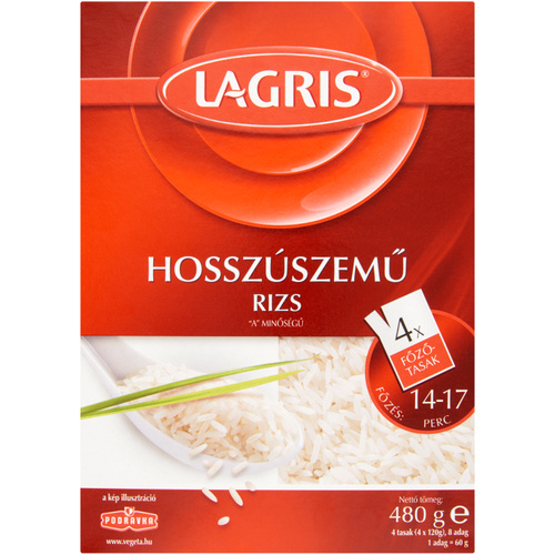 PODRAVKA Lagris Hosszúszemű Főzőtas. rizs 480 g