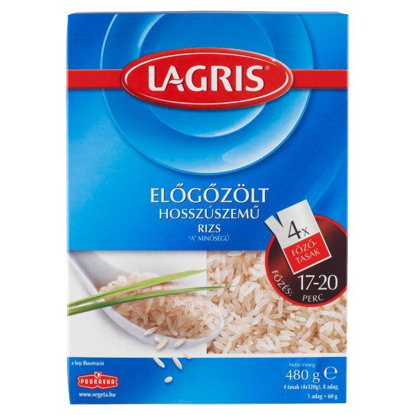 PODRAVKA Lagris Előgőzölt Főzőtas. rizs 480g