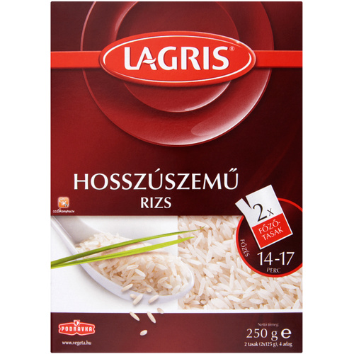 PODRAVKA LAGRIS RIZS ELŐFŐZ.HOSSZÚSZ.FŐZŐTA.250G