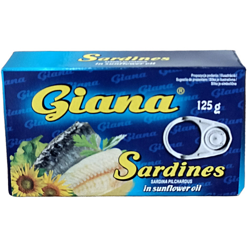 GIANA Szardinella növényi olajban 125g/90 g /50/