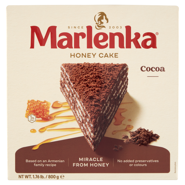 Marlenka mézes kakós torta 800g