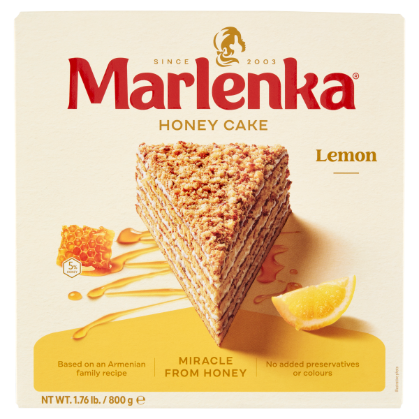 Marlenka mézes citromos torta 800g