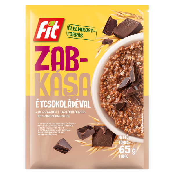Fit reggeli Zabkása étcsokoládéval 65g /20/