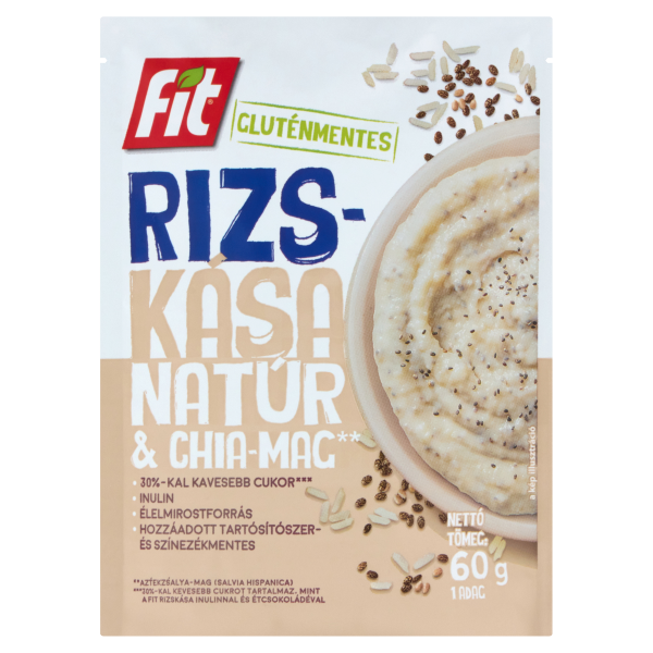 FIT reggeli Rizskása chia maggal és inulinnal 60 gr gluténmentes /20/