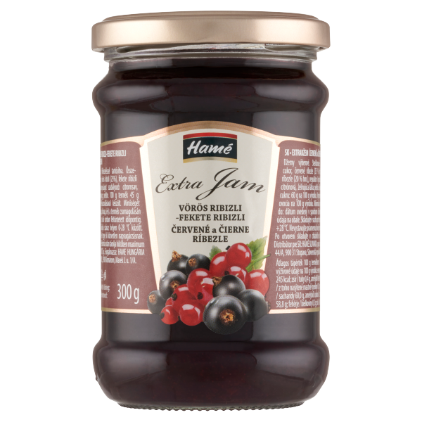 Hamé extradzsem vörös-fekete ribizli 300g