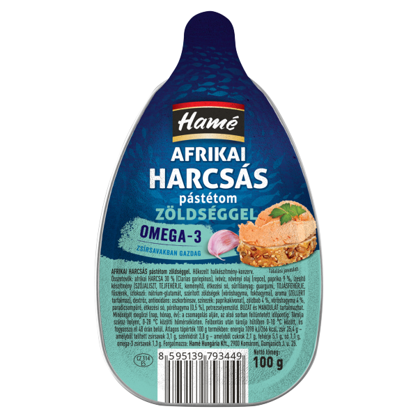Hamé Afrikai harcsa pástétom zöldséggel 100g /16/