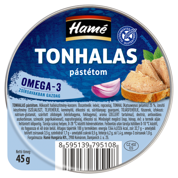 Hamé pástétom tonhalas 45g