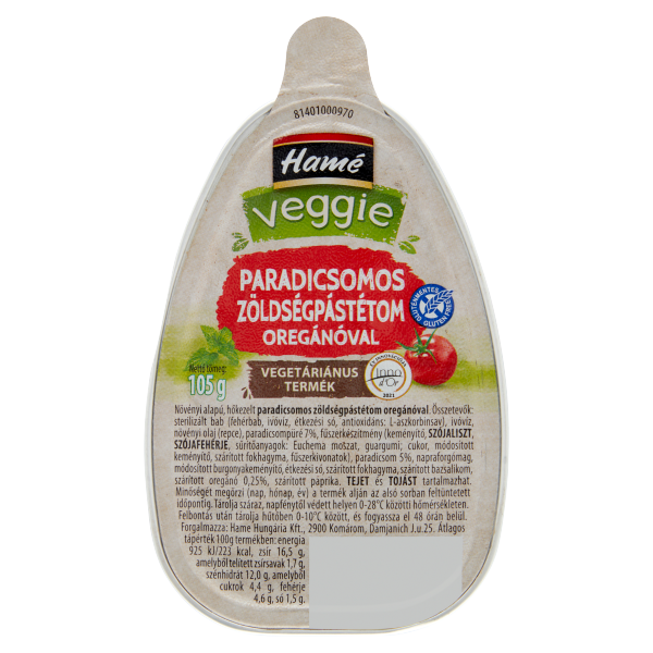 Hamé Paradicsomos oregánóval VEGGIE 105g /16/