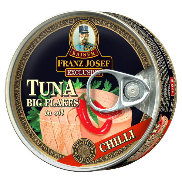 FJK Tonhal darabok olajban, chilivel 170g EO /24/