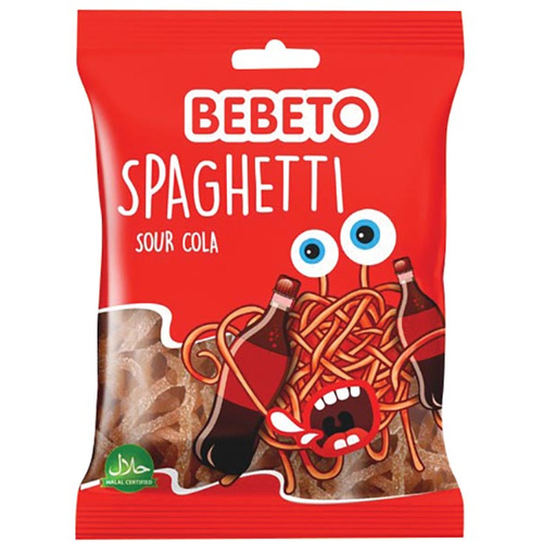 Bebeto Spaghetti Sour Cola gumicukor80g