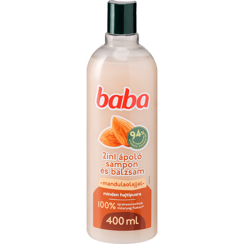 BABA Sampon és Balzsam 400ml 2in1 Minden hajtípusra Mandulaolajjal