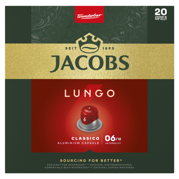 Jacobs NCC Lungo 6 classico kapszula 20db 104g