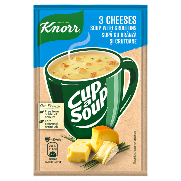 Knorr bögrés leves 17g  3 Sajtos krémleves
