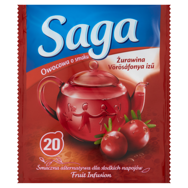 Saga vörösáfonya tea 20filt.