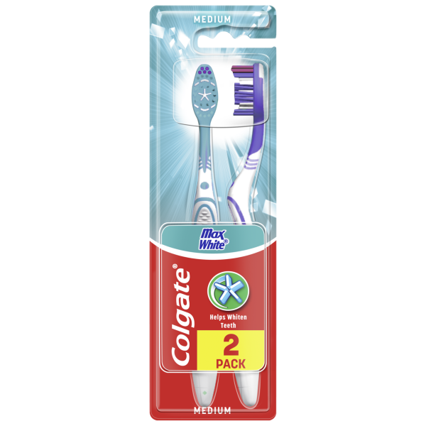 Colgate fogkefe Max White közepes 1+1db