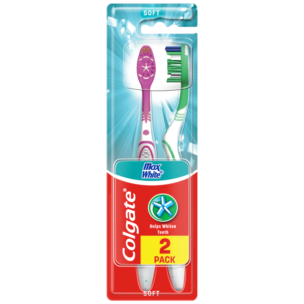 Colgate fogkefe Max White lágy 1+1 db