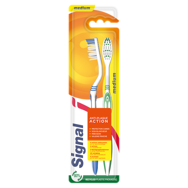 Signal fogkefe 1+1 anti-plaque medium