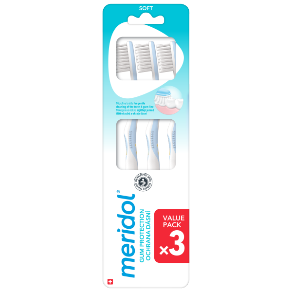 Meridol fogkefe Soft triopack 3db