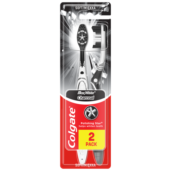 Colgate fogkefe Max White Charcoal duo 2db