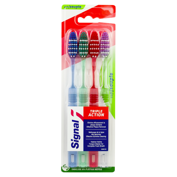 Signal fogkefe Triple Action quatropack