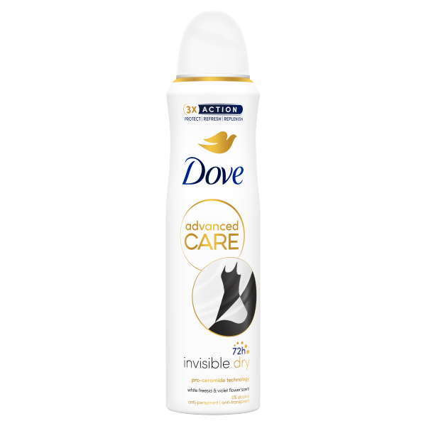 Dove deo 150ml Invisible dry