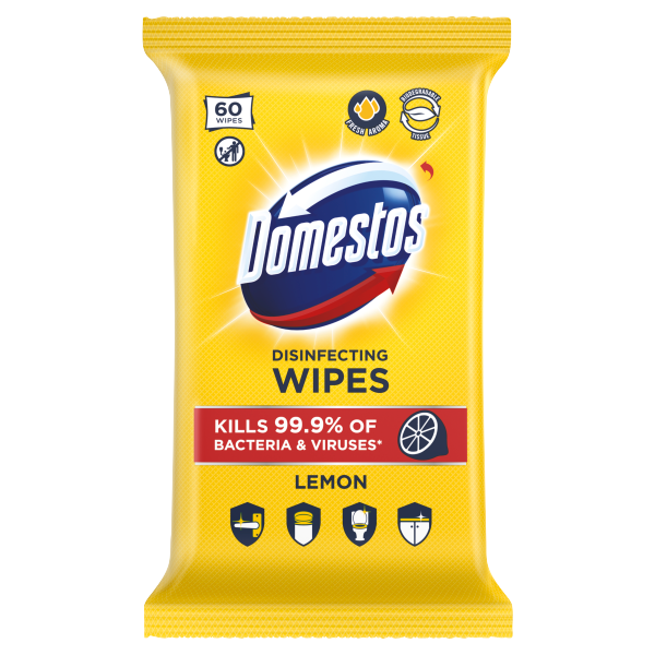 Domestos Törlőkendő Lemon 60db/cs