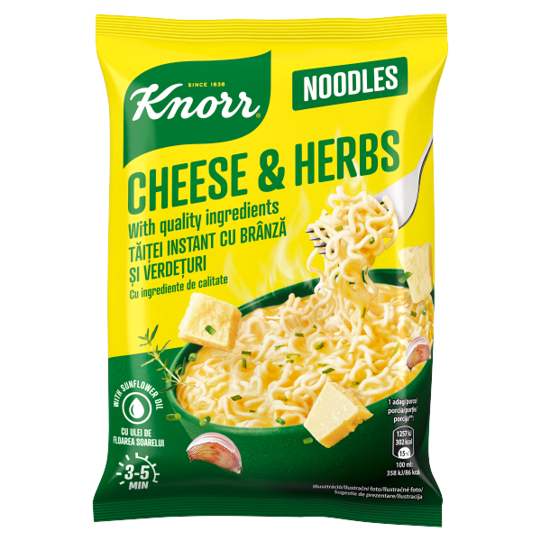 Knorr snacky 61g sajtos instant tészta