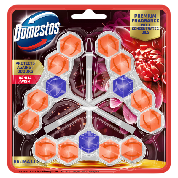 Domestos Aroma L. WC-rúd 3x50g Dhalia