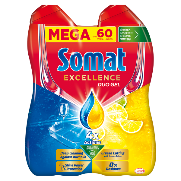 Somat m.gép gél 2x540ml Excellence Lem.