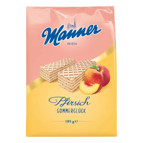 Manner őszibarackos ostya 185g /12/