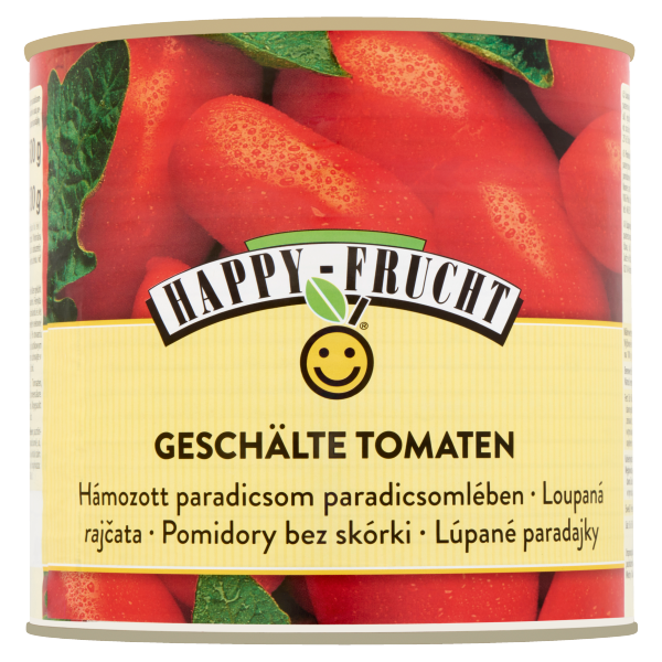 Happy-Frucht hámozott paradicsom paradicsomlében 2500 g