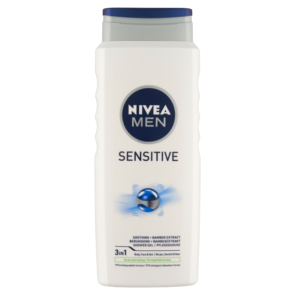 Nivea Men tusfürdő 500ml Sensitive