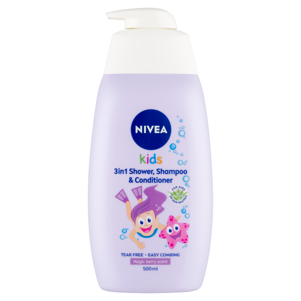 Nivea Kids tusfürdő&sampon 500ml lány