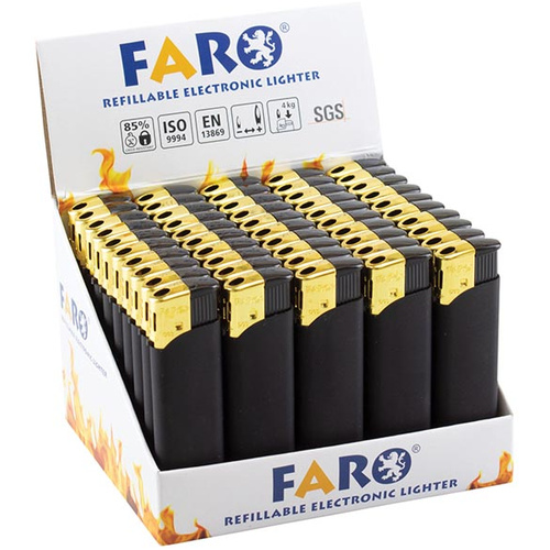 TAB FARO Black Rubber Elek. Öngyújtó