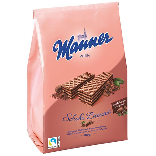 Manner csokoládés-brownies ostya 400g