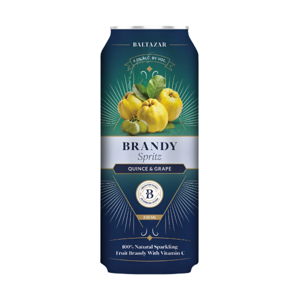 Baltazar Brandy Spritz Birs-Irsai Olivér Szőlő 0.33 L dobozos DRS