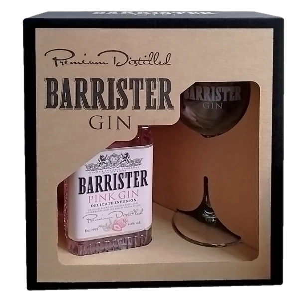 Barrister Pink Gin 0.7 L + pohár PDD