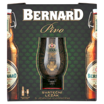 Bernard 4 x 0.5 L palackos + 2 pohár PACK