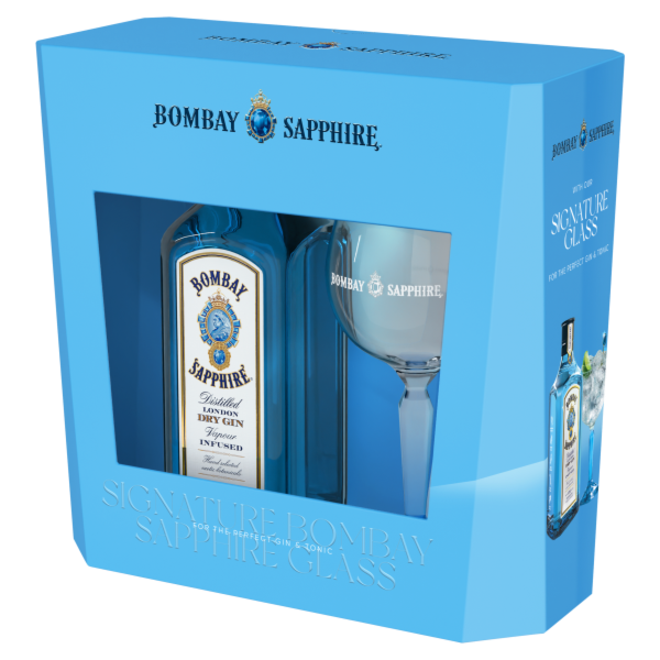 Bombay Sapphire London Dry gin 0.7 L + pohár PDD